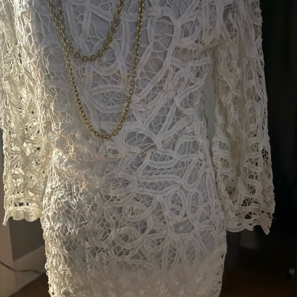 INC International Concepts White Lace Dress